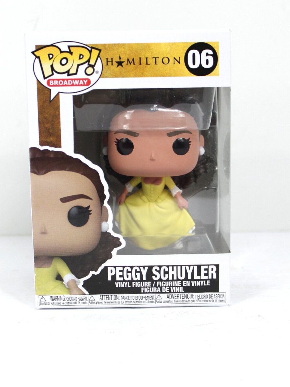 FUNKO POP! BROADWAY HAMILTON VINYL PEGGY SCHUYLER BOXED #06 NIB UNOPENED AS-IS